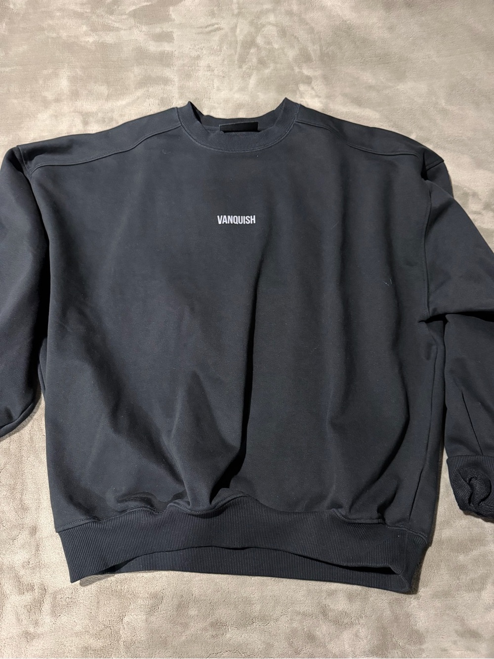 Vanquish Men's Black Logo Crewneck Sweatshirt